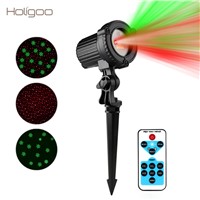 Holigoo Outdoor Snowflake Laser Projector Christmas Laser Light IP65 Waterproof IR Remote Control Red Laser and Green Snowflake