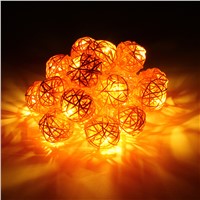Rattan Ball LED String Light 2M 20Led Warm White Fairy Light Holiday Light For Party Christmas Wedding Decoration P5