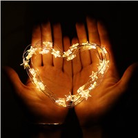 2M 3M Led Fairy Copper Wire String Lights Button Battery Operated Waterproof Stars Lamp Indoor Outdoor Xmas Christmas Decor lamp