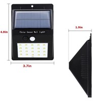 Mayitr Waterproof 20 LED Solar Power PIR Motion Sensor Outdoor Garden Wall Light Lamp