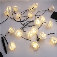 6m 30 LED Rose Solar String Lights Led Lighting Strings Wedding Christmas Holiday Festival Party Decor Warm White/White/Colorful