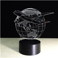 3D Lamp Visual Light Effect Touch Switch &amp;amp;amp; Remote Control Colors Changes Night Light (Earth Plan)