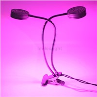 led plant growing lamp 14W dual 2x7W hydroponic system with clip US EU UK AU plug light indoor grow free ship