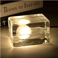NEW KIMYUL Modern simple solid glass ice table lamp Nordic personalized creative bedroom LED ice table lamp