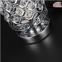 Bedside Reading Room Sitting Room LED Crystal Light Lampshade Table Lamp with EU-plug
