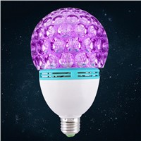 E27 AC 220V Rotating Colorful LED RGB Light Lamp Bulb for DJ Disco KTV Party Stage (White)