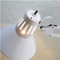 Swing Arm Lamp LED Swivel Table Light Metal Desk Lamp for Eye Protection (white Base)