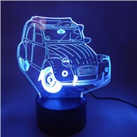 New car 3D Lamp 7 Color change Remote Switch Table lamp  Colored lights Atmosphere desk lamp bedroom light For Gift