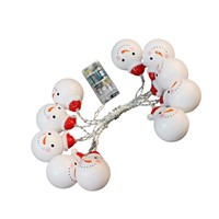 10 LED Holiday Light 1.2M Lovely Snowman Ball Battery Operated Decoration For Christmas Wedding Garland LED Fairy String Light
