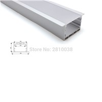 100 X 1M Sets/Lot Surface mounted aluminium led profile and New 65mm wide T style alu extrusion for wall or ceiling light