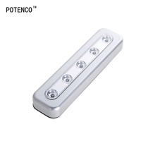 POTENCO Aluminium Profile For LED Strip Push Touch Wall Lamps Battery Powered Closet Night Lights Kitchen Cabinets Led Light Bar