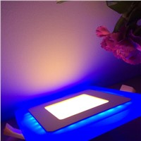 square 6+3w blue+Warm White/blue+Cold White two-color matte panel lights  led panel light atmosphere light cheap panel lights