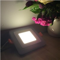 two color matte panel lights atmosphere light 12+4w blue+Warm White/blue+Cold White square led lighting