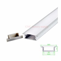 Hot sale LED aluminum profile 20mm*10mm for 5050 5630 7020  led rigid bar light with milky PC cover and end plugging cap