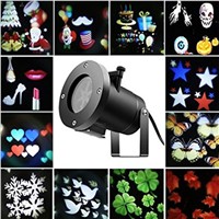 LEDGLE Decorative Projector Lights Outdoor Projection Lamp Landscape Spotlights with 12 Switchable SliWdes 5m IP44 Waterproof