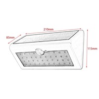 500LM 38 LED Motion Sensor Solar Light Waterproof Wall Lamp Energy Saving Light with 3 Modes for Outdoor Garden Yard Driveway