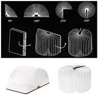 LEDGLE Foldable Book Light Rechargeable LED Night Light Creative Book Shaped Lamp for Decor 4 Color Modes Magnetic Design
