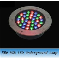 High Power RGB Waterproof LED Underground Lamp 36W color change inground light Internal control