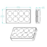 Apollo 8 led 120x3W 360W Led grow light Green house Led grow light hydroponics lamp for led grow light plants and indoor flower