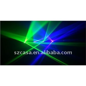 Brand New 260mW Green+Violet 4 Lens dj projector tow color Disco laser light for party show