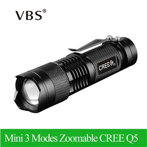 Waterproof Q5 LED Flashlight High Power 2000LM Mini Spot Lamp Portable 3 Models Zoomable Camping Equipment Torch zaklamp
