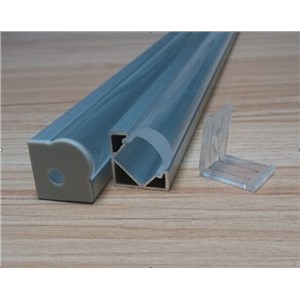 25pcs/lot 2m/pcs Corner LED lighting aluminum profile extrusion frames with clear or milky cover for led strip light