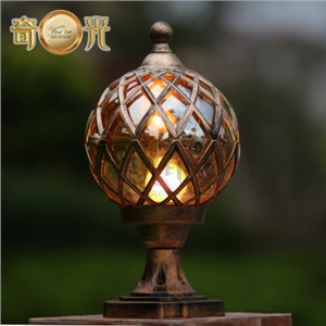 garden lamp 220v outdoor column light pillar waterproof tennis shape post lamp waterproof die-casting aluminum bronze