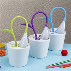 Brush pot LED the study desk lamp that shield an eye Children&#39;s lovely creative reading charging touch dimmer reading lamp