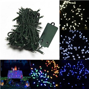 Waterproof 33ft 72 LEDs Battery Operated Light String with 8 Functions &amp; Auto Timer for Christmas / Party / Wedding