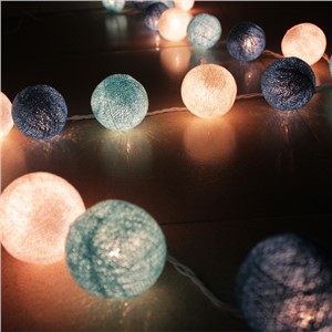 2M LED 110/220V Blue White 20 pcs Rattan Ball String Fairy Lights For Christmas Wedding decoration Party plug in or dry battery