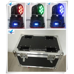 (4lot+flight case)Mini wash 7x12w dmx rgbw led moving head wash 7x12 rgbw led