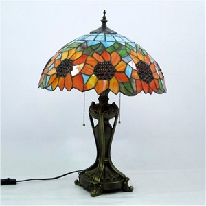 Tiffany stained glass sunflower table lamp European rural garden table lamp living room bedroom bedside lamp night light