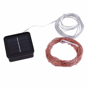 15M 150LED Solar Powered Indoor Outdoor Warm White Copper Wire Outdoor String Fairy Light with 2 Lighting Modes