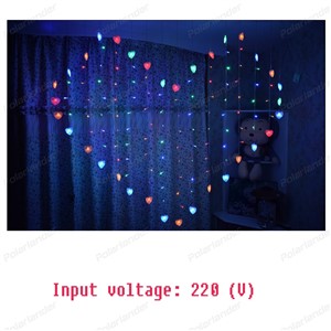 Christmas Lights Romantic warm lights Heart LED Curtain String Lighting For Wedding Garland Decoration