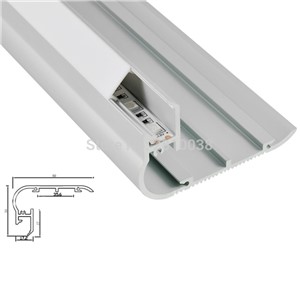 15 X 1M Sets/Lot Anodized led aluminum channels and Extruded stairway led aluminium profil 1mt for step stairs lights