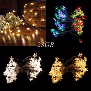 3/5m 30/50LED Waterproof Stars Copper Wire Fairy String Lights Battery Operated Xmas Wedding Decor A11_15