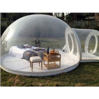 Durable Thick 0.8MM PVC Inflatable Bubble Tent House Dome Outdoor Clear Show Room With 1 Tunnel For Camping Customized Sizes
