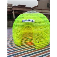 Outdoor Airtight Inflatable Transparent Clear Green Bubble Tent For Family Camping Backyard Advertising With Pump