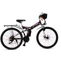 Free shipping to RU electric mountain bicycle folding frame ebike 48V lithium battery USB charge 21speed Electronic bike