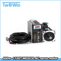 High Quality 0.6KW 110ST-M02030 Servo Motor Set 2N. M 600W 3000RPM AC Servo Motor 110ST-M02030+ Matched Servo Driver Best Price