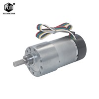 12V 24VDC 7-1600RPM 37mm Gearbox High Torque Eccentric Shaft Gear Motor with Hall Encoder Geared Motors with Protective Cap