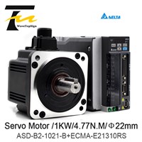 Delta Servo Motor 1KW B2 Series ASD-B2-1021-B+ECMA-E21310RS+3M Wire 4.77N. M 5.6A Use for Automated Industry