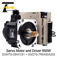 YASKAWA 850W Servo Motor SGM7G-09AFC61 + Driver SGD7S-7R6A00A202 + Connection Cable 5Meter