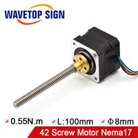 Nema17 Stepper Motor with T8 Screw Lead 8mm 100mm 42 Motor 42BYGH 3D Printer Motor with Screw for 3D Printer.