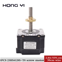 Free Shipping T8x8-310MM Nema23 Screw Stepper Motor + Copper Nut Lead 2/4/8mm 41mm for CNC Laser &amp;amp; 3D Printer