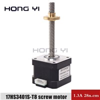 17hs3401s-T8 8mm Step Motor Pitch Brass Nut Screw for CNC Laser 17 Step Motor