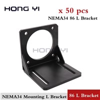 50pcs 3D Printer Nema 34 Stepper Motor Mounting L Bracket for Nema34 86 Step Motor