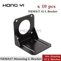 Free Shipping 10 Pcs 42 Stepper Motor Bracket NEMA 17 Mounting L Bracket Mount 42 Series Stepper Motor 42 Stepper Motor Mounts