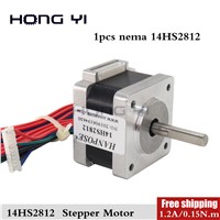 Free Shipping 1 Pcs Nema 17/14 35x28mm Length Stepper Motor 1.2A 0.15N. M 4-Wire for New CNC Or Monitor