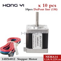 Free Ship! 10pcs 4-Lead Nema 14 Stepper Motor 35 Motor 35mm 1.2A 5mm TB6600 CNC Laser Grind Foam Plasma Cut